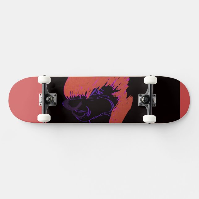 Personnage d'animation adorable sur skateboard (Horz)