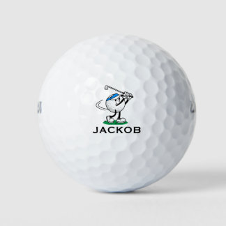 Personnage de balle de golf drôle avec nom personn