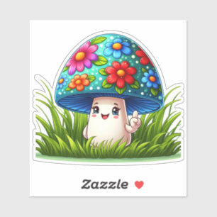 Personnage De Champignons Avec Stickers Colorés