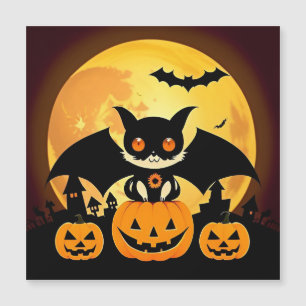 Personnage de chat Halloween mignon avec des citro