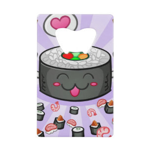 Personnage de dessin animé de sushi mangeant un