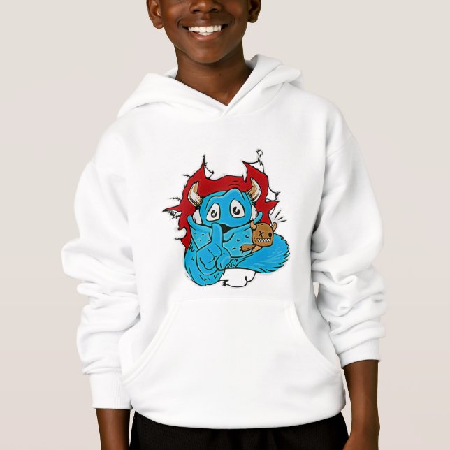 Personnage de dessin animé monstre mignon (Devant)