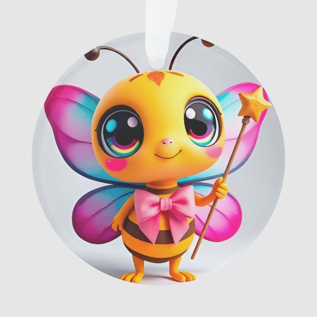 Personnage de fée abeille de dessin animé adorable (devant)