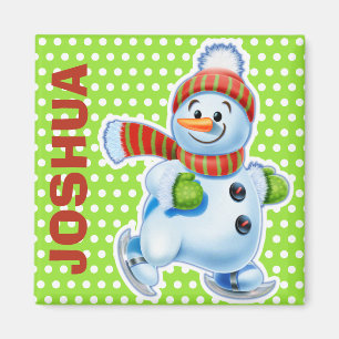 Personnage de Magnet Christmas Snowman personnalis