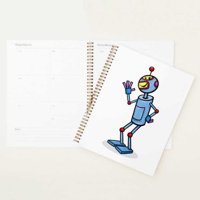 Personnage de robot futuriste rétro faisant signe  (Créateur téléchargé)