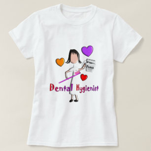 Personnage de T-shirt hygiéniste dentaire