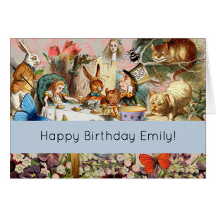 Personnages de la fête du thé Alice in Wonderland