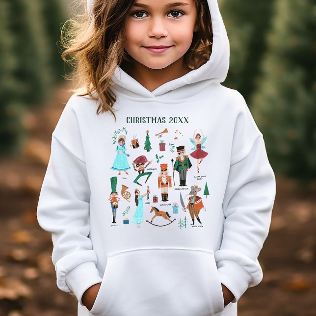 Personnages du ballet Casse-Noisette Noël (Nutcracker Ballet characters Christmas Hoodie)