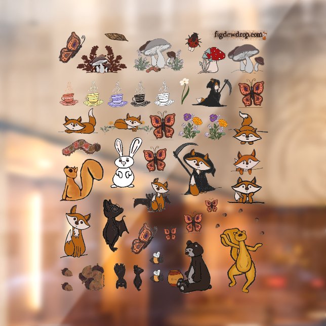 personnages figdewdrop découpés autocollants pour  (Feuille 2)