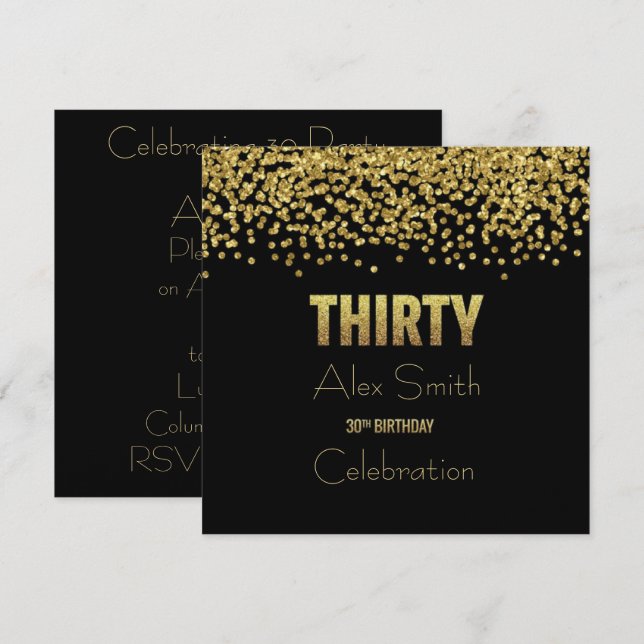 Personnalisable 30e anniversaire INVITATION (Devant / Derrière)