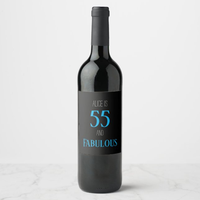 Personnalisable 55 et fabuleux étiquette de vin (Devant)