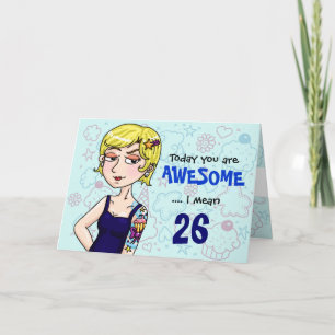 personnalisable Awesome femme tatouage carte d'ann