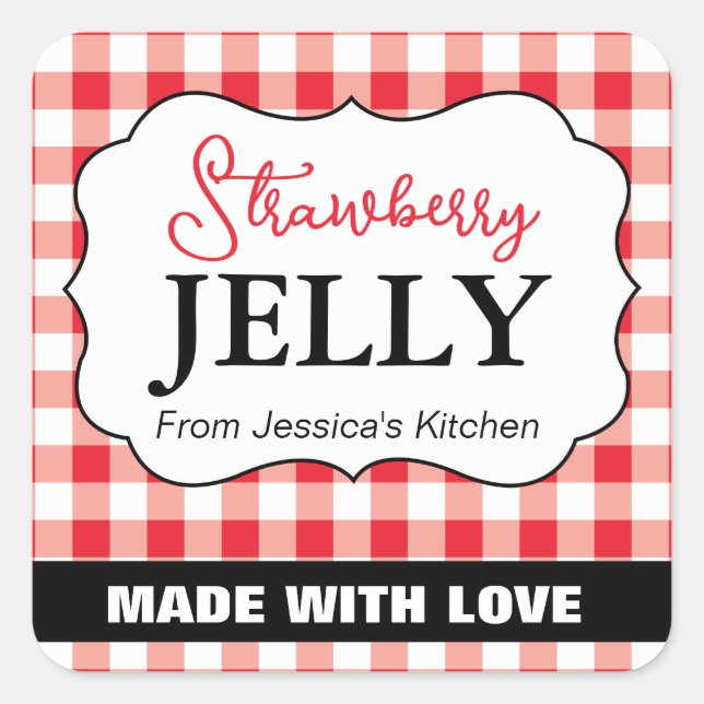 Personnalisable Baked with Love Étiquette HM002_12 (Devant)