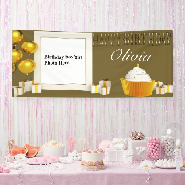 Personnalisable Bannière d'anniversaire heureuse 5 (Fête)