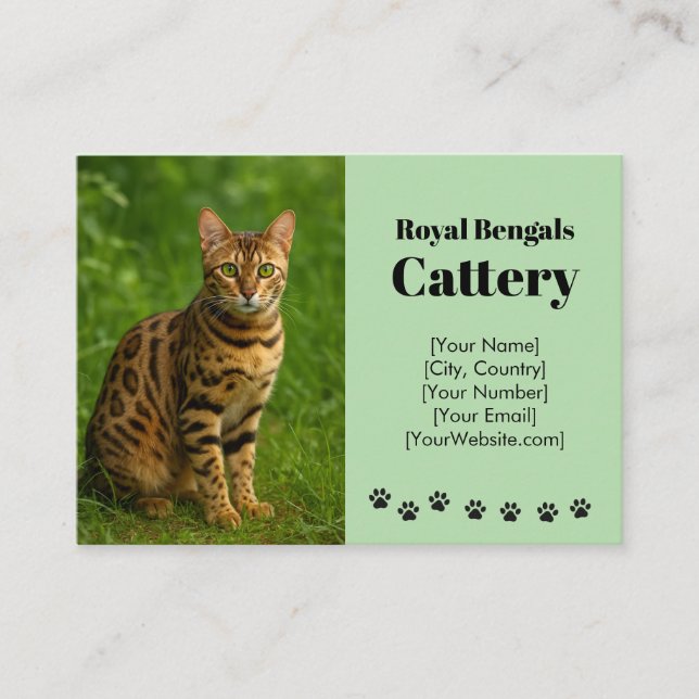 Personnalisable Carte de visite de la catterie du  (Devant)