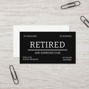 PERSONNALISABLE : CARTES DE VISITE RETRAITÉES