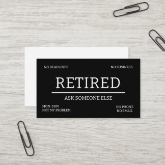 PERSONNALISABLE : CARTES DE VISITE RETRAITÉES