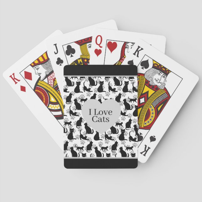 Personnalisable Cat Imprimer Cartes de Jeu Classiq (dos)