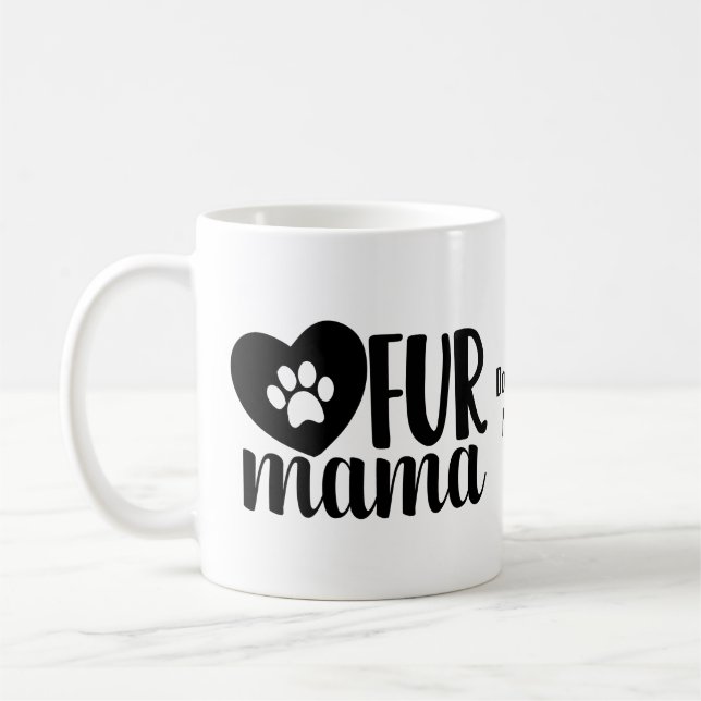 Personnalisable Chien Maman Café Mug (Gauche)