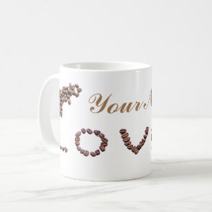 Personnalisable Coffeeholic tasse café beans amour