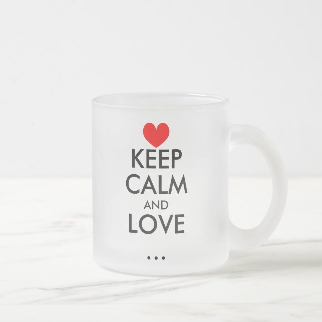 Personnalisable Conserver Calme amour tasse en ver (Droit)