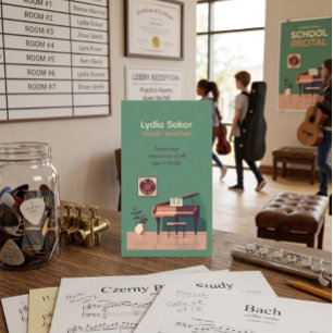 Personnalisable Elegant Music Carte de visite