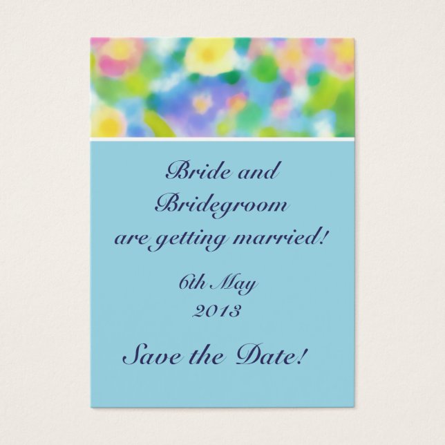 Personnalisable Enregistrer la carte Date, Printem (Devant)