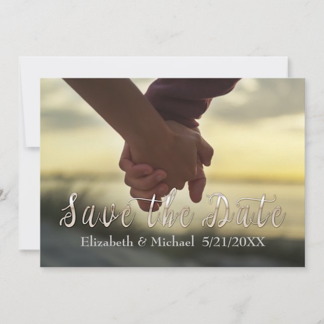 Personnalisable Enregistrer la carte Mariage date (Devant)