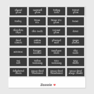 Personnalisable étanche Nourriture Noire Étiquette