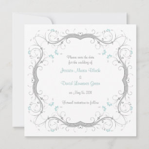 Personnalisable Floral Enregistrer la carte Date