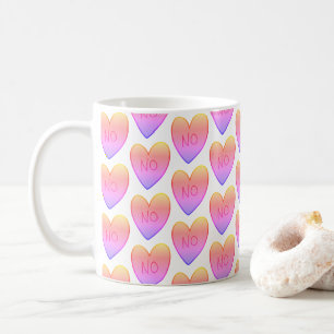 Personnalisable Funny No Candy Hearts Café Mug