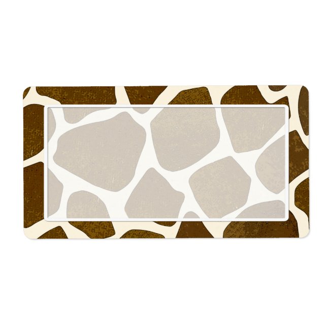Personnalisable Giraffe Imprimer Étiquettes d'expé (Devant)