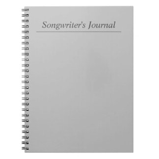 Personnalisable Grey Songwriter's Journal