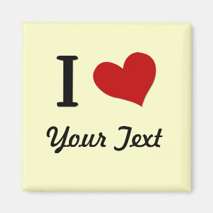Personnalisable I Heart Magnet