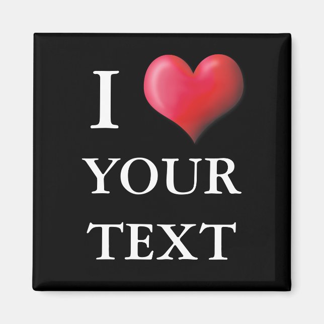 Personnalisable I Heart Magnet 0004 (Devant)