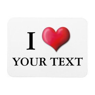 Personnalisable I Heart Magnet 0005