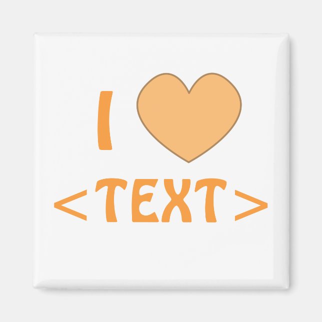 Personnalisable I Heart Magnet 0008 (Devant)