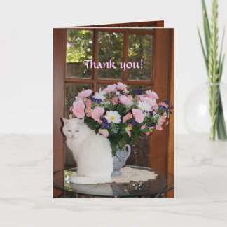 Personnalisable jolie Merci de chats blancs