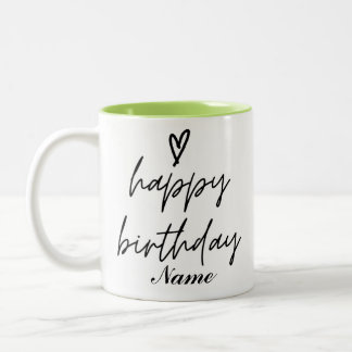 Personnalisable Joyeux café d'anniversaire Mug