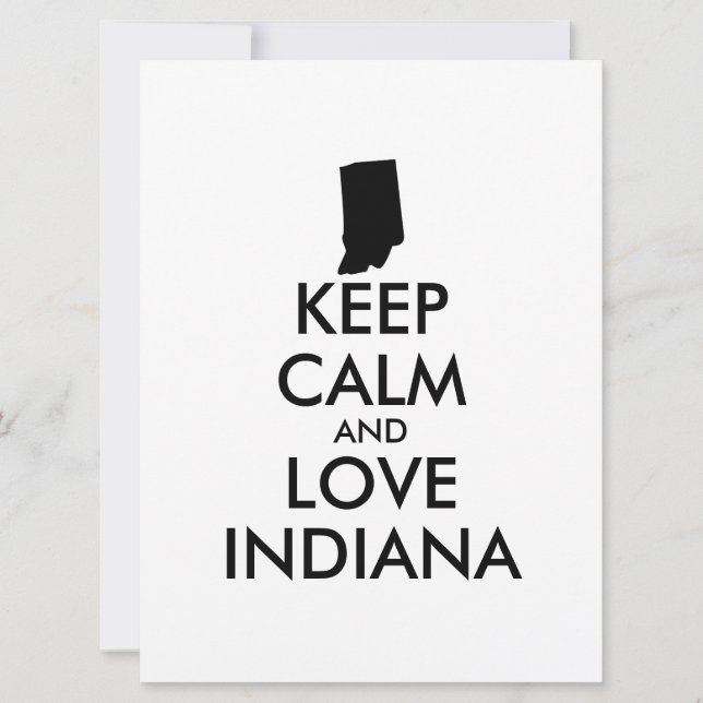 Personnalisable KEEP CALM et LOVE INDIANA (Devant)