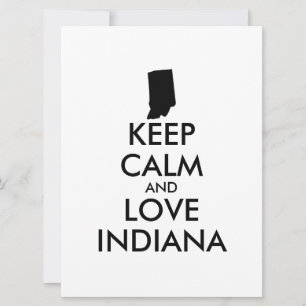 Personnalisable KEEP CALM et LOVE INDIANA