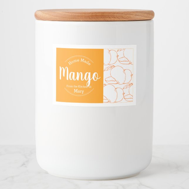 Personnalisable Maison Made Mango Étiquette alimen (Devant)