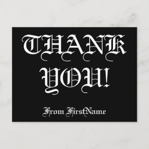 Personnalisable, "MERCI" personnalisé ! Carte post