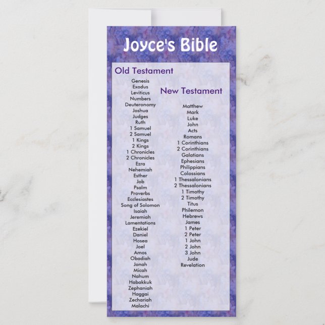 Personnalisable Signet de la Bible Fleurs violette (Devant)