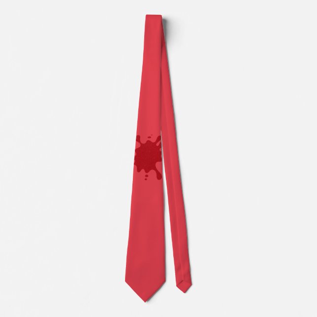 Personnalisable Tomato Red Inkblot Cravate (Devant)