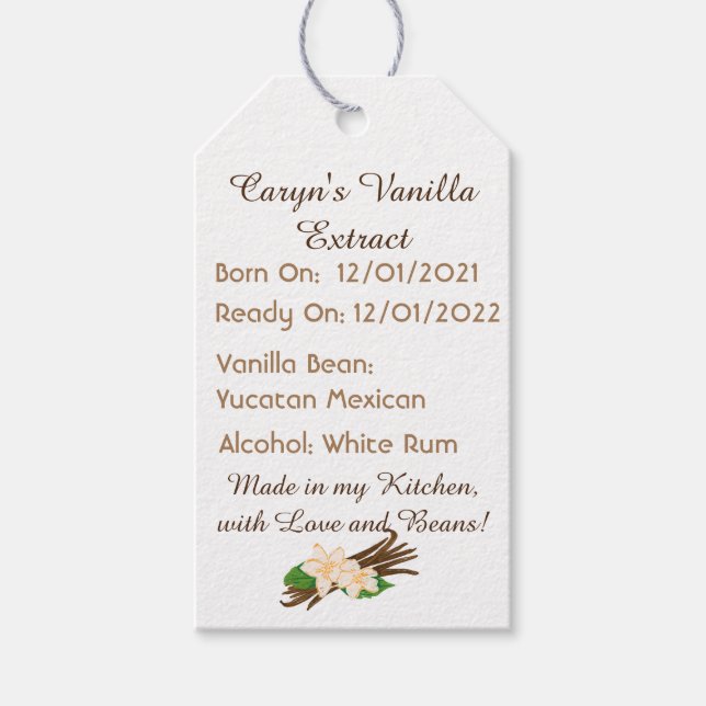 Personnalisable Vanilla Extract Étiquettes (Devant)