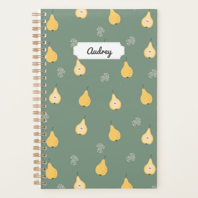 Personnalisable Yellow Pear Motif sans couture (Devant)
