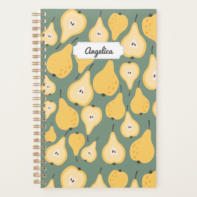 Personnalisable Yellow Pear Motif sans couture (Devant)