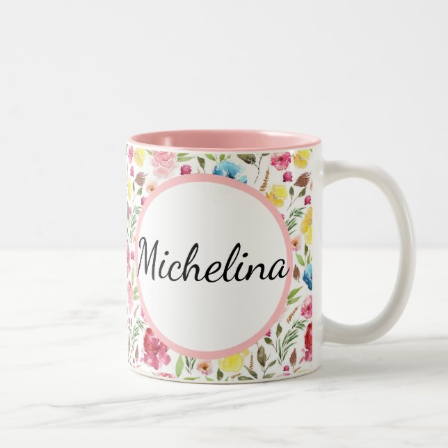 Personnalisation de la florale de Mug (Droit)