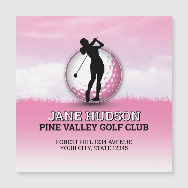 Personnalisation Élégante Femmes Golfeur Monogramm (Devant)